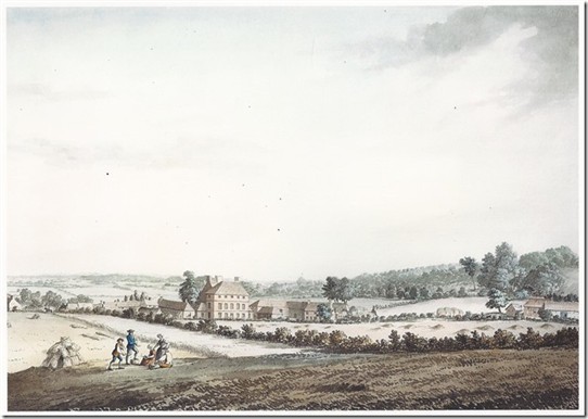 Photo:Gateford House, Nottinghamshire, from a watercolour by Samuel Heironymous Grimm (1733 - 1794)